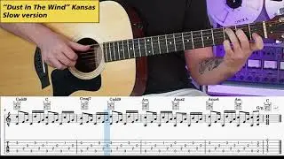 DUST INT THE WIND - TUTORIAL LENTO - TABLATURA