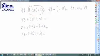 Operaciones con enteros 01 Matematicas 1º ESO AINTE