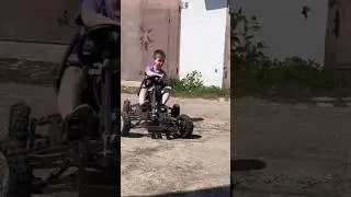 Первый пробный заезд. Багги из гироскутера