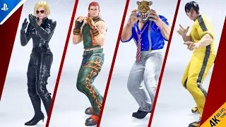 TEKKEN 8 | Second DLC Legacy Outfits Showcase #Nina #King #Hwoarang #Law #tekken8