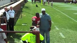 Roy Finch and Marcus Dupree pose for a picture.