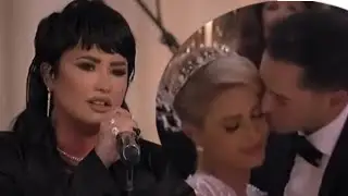 Demi Lovato performs 'I will always love you' at Paris Hilton Amd Carter Reum's wedding