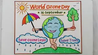 World Ozone Day Drawing Step By Step//Ozone Day Poster Drawing Idea//How to Draw Ozone depletion