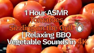 1 Hour ASMR – Tomatoes Sizzling on the Grill 🔥 Relaxing BBQ Vegetable Sounds in 4K