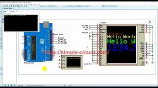 Arduino with ST7735 Color TFT Display - Proteus Simulation