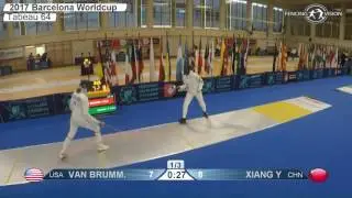 FE W E Individual Barcelona ESP Worldcup 2017 T64 31 yellow XIANG CHN vs VAN BRUMMEN USA