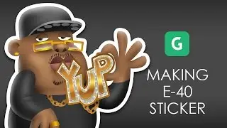 E-40 Sticker (Digital Character Painting)