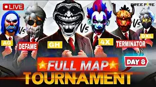 GH S1 🏆 DAILY PAID FULL MAP TOURNAMENT 🏆 DAY 8 🤯🔥 || Free Fire Tournament - NG, NXT, GWK, PN, TSG 🏆