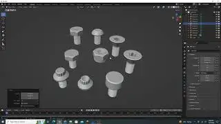 Creating 3D objects of nuts and bolts in blender