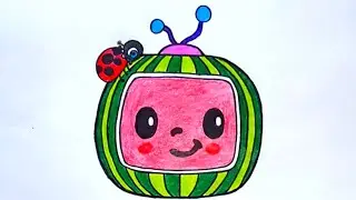 How to draw Cocomelon | Как нарисовать Кокомелон | мультик раскраска для детей