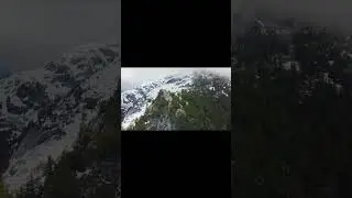 Полёт над снежными горами /Flying over the snowy mountains through the eyes of a bird #shorts