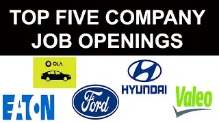 Top 5 Company Latest Openings @jobs