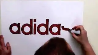 Real neat way to draw the Adidas logo
