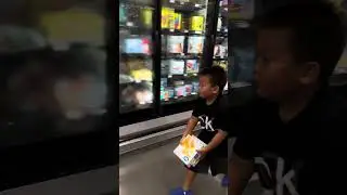 How my grandson behaves every time we go to Walmart.