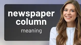 Newspaper column | NEWSPAPER COLUMN meaning
