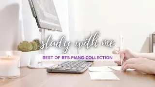 💜 study with me | real-time, 1 hr, best of BTS piano study music playlist, pomodoro 30/10