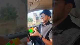 Cube Solve Challenge While Driving 🚗  