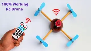How To Make DIY Drone from plastic bottle and found items - homemade drone project 