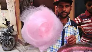 Road Side Cotton Candy Making | Hawai Mithai Making | Indian Street Food