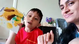 My First Vlog | 3 Year Old Toddler Art Work in USA Pre School | America Preschool Activities