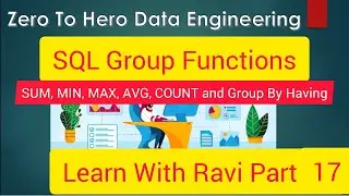 Snowflake Tutorial in Telugu 17 snowflake SQL, SQL Group Functions,  #GroupBy #snowflake #sql