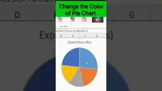 change the color of pie chart in excel  #excel #viralshort #piechart #viralshorts #changecolor