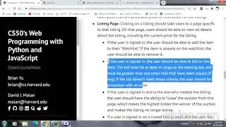 Project 2 Commerce || CS50’s Web Programming with Python and JavaScript