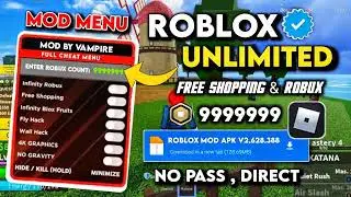 Roblox mod menu 2 628 388 Free robux and shopping   Fly, Speed & Unlimited Robux 2024