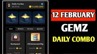 Gemz daily combo today 12-13 February | gemz daily combo card | today Combo gemz