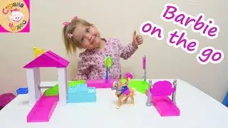 ОБЗОР НА ИГРОВОЙ НАБОР БАРБИ в движении скачки с лошадкой / Barbie on the go