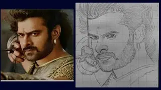 How to draw Bahubali (PRABHAS) step by step |Tutorial| Colourful drawing of Bahubali |03| BAHUBALI |