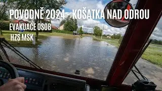Povodně 2024 - evakuace obyvatel Košatky nad Odrou pomocé Tatry 815-7, 15.9.2024