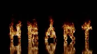 Heart fire text animation burn