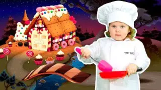 Ariana and mom make chocolates! Sweets for children with their own hands. Vlog young pastry chef