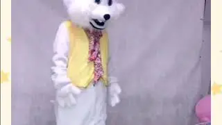 Wendell White Vest Rabbit Easter Bunny Mascot Costumes Animal