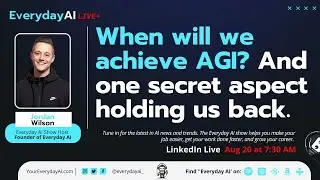 When will we achieve AGI? And one secret aspect holding us back.