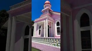 🦩PINK CHURCH IN TAHITI⛪️🇵🇫 #shorts #tahiti #church