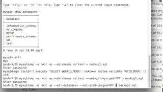 MySQL Tutorials: How to take dump/backup of more that one databases or all databases in one command