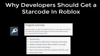 Why Developers Should Get a Starcode In Roblox