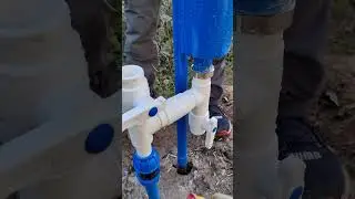 Слив воды с ручной колонки