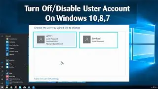 How to Disable Guest Account Windows 10, 8, 7 | How To Turn Off User Account On Windows 10