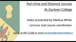 Part Time and Distance Courses at Gurteen