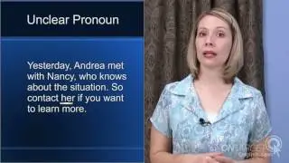 Confusing pronouns that hinder a precise style
