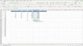 Using Excel to Find Midpoint, Relative Frequency, and Cumulative Frequency