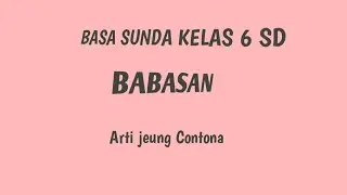 Basa Sunda Kelas 6, Babasan