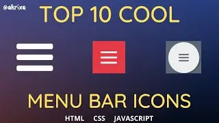 Top 10 Awesome & Creative Menu Bar Using HTML CSS & JavaScript