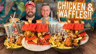 Hundreds Have Failed BIRD’s Fried Chicken and Waffles Burger Challenge in London, England!!