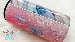 Half Split Glitter Can Cooler Tutorial