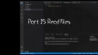 Tutorial 15 | Reading Files