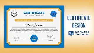 How to Make a Modern Certificate Design in MS Word | MS Word Tutorial